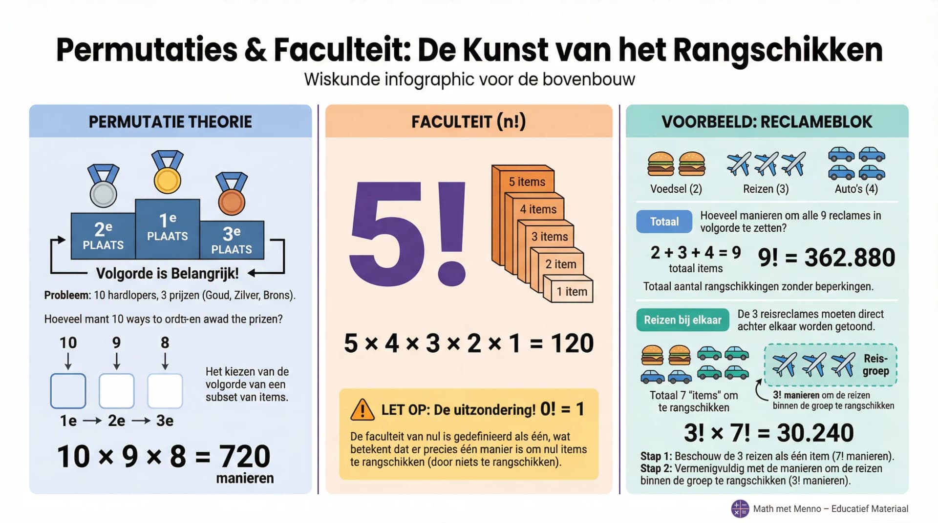 Samenvatting Permutaties en faculteit
